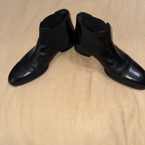 COPY - DONALD PLINER BLACK CHELSEA BOOTS SIZE 11 1/2 M - Picture 7 of 7
